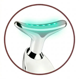 Cyan LED light therapy icon for soothing sensitive skin and rosacea by Skin Revive.