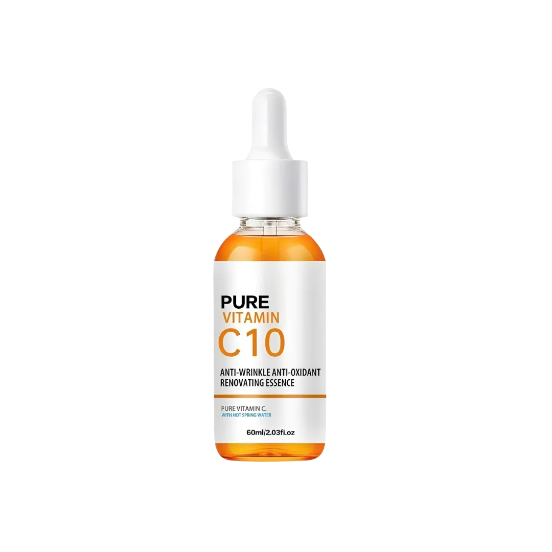 A single 60ml bottle of Skin Revive Pure Vitamin C10 Serum, perfect for a one-month supply of daily anti-ageing skincare.
